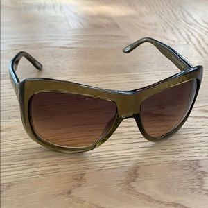 Tom Ford Sunglasses, olive green, gold hardware.